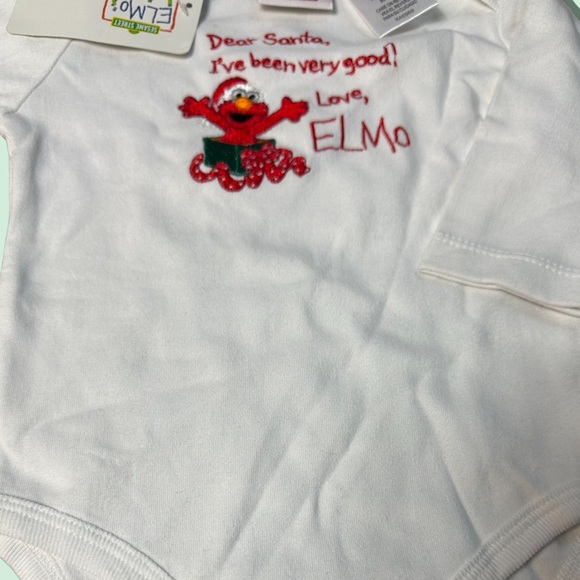 NWT Baby Sesame Street Elmo Letter To Santa Long Sleeve One Piece Sz 3/6 Mon - Picture 4 of 7
